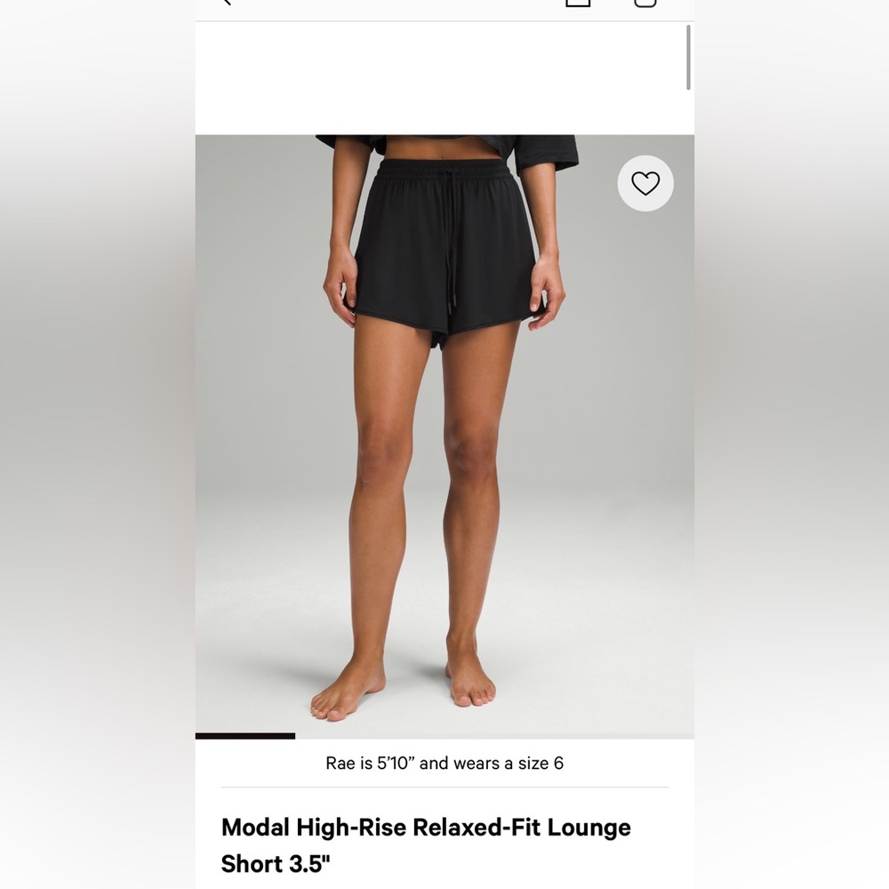 Lululemon Size 4 Modal High-Rise Relaxed-Fit Lounge
Short 3.5"